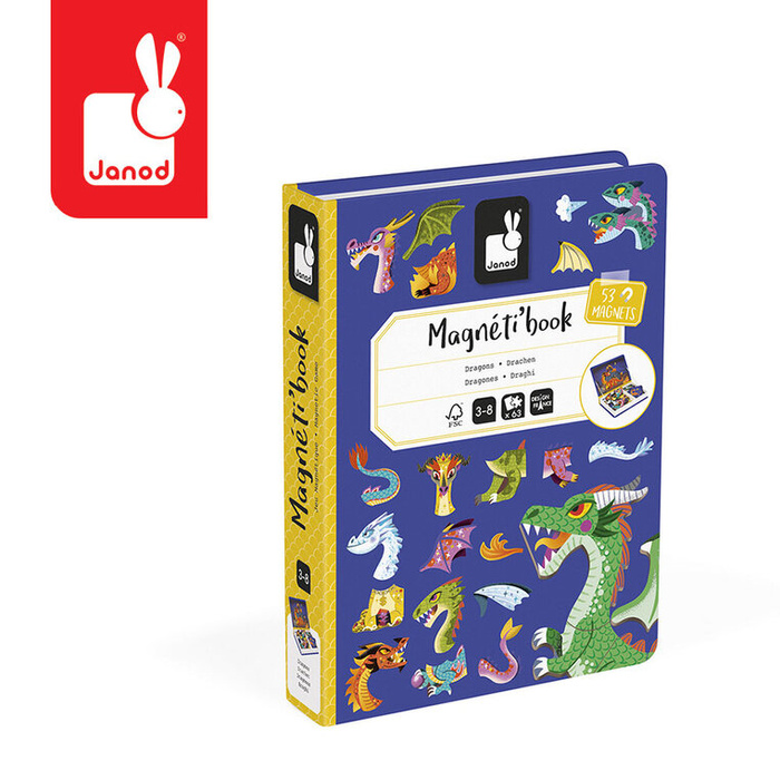 Układanka magnetyczna Smoki Magnetibook Janod