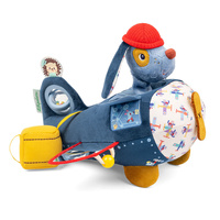 Lilliputiens Piesek Jules Przytulanka aktywizująca Samolot Zabawka sensoryczna i edukacyjna