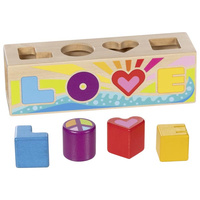 Edukacyjny sorter kształtów z drewna Love Goki