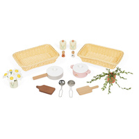 Duża drewniana kuchnia z 19 akcesoriami Shiny Grandma Janod