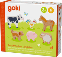 Zestaw drewnianych figurek Zwierzęta gospodarskie Goki