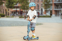 SCOOTANDRIDE Dziecięcy Kask i Ochraniacze Steel XXS-S ochronny Zestaw 1-5 lat