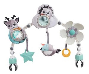 Tiny Love Pałąk z sensorycznymi zabawkami dla niemowląt Magiczna Kraina do wózka, leżaczka i fotelika