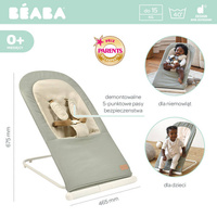 Leżaczek dla niemowlaka składany Eazy Relax Lichen Beaba