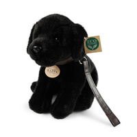 Pluszak dla dzieci piesek na smyczy Labrador 25 cm czarny Rappa maskotki
