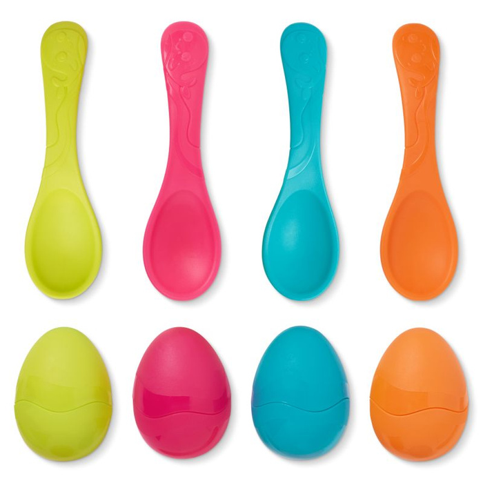 Gra zręcznościowa dla dzieci wyścig z jajkiem na łyżce B.Toys