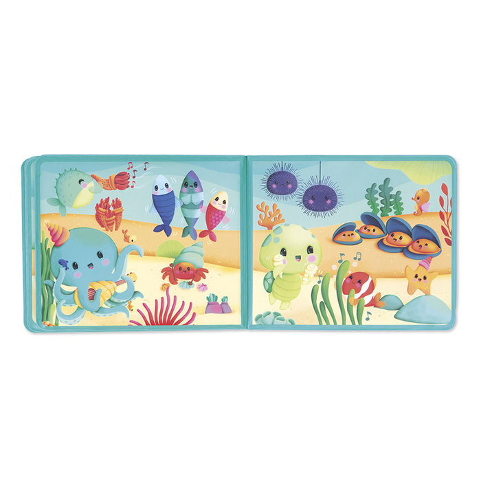 Książeczka dla dzieci do kąpieli z psikawkami Przyjęcia nad wodą Janod