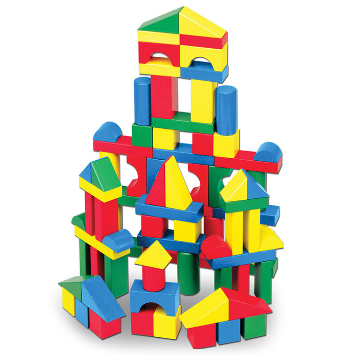 Zestaw drewnianych klocków dla dzieci 100 el. Melissa and Doug