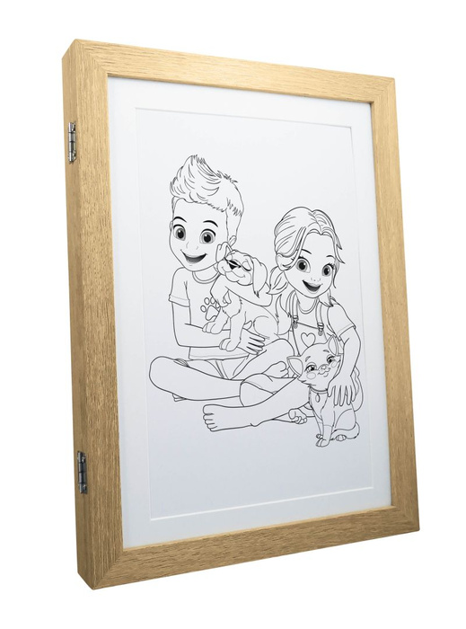 Ramka na obrazki dziecka otwierana 50 rysunków Buki
