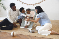 Leżaczek dla niemowlaka składany Eazy Relax Lichen Beaba