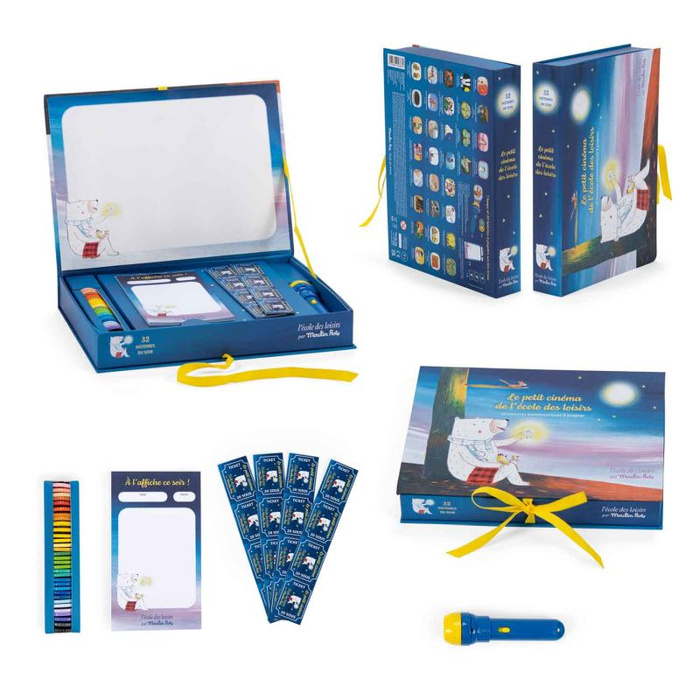 Zestaw kino z projektorem 32 historyjki Szkoła rekreacyjna Moulin Roty