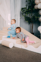 Duże klocki piankowe do wspinaczki i aktywnej zabawy dla dzieci zestaw beżowo biały Explorer IGLU