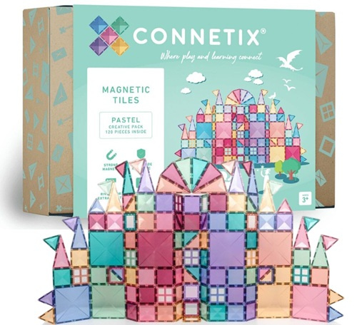 Klocki magnetyczne dla dzieci Pastel Creative Pack 120 el. Connetix