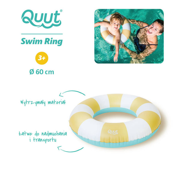 Koło dmuchane do pływania 60 cm Banana Blue Quut