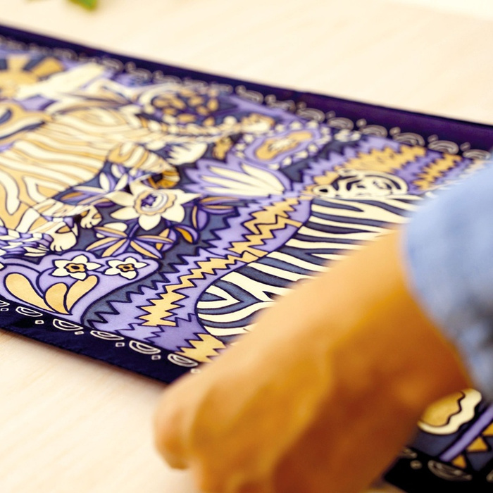 Djeco Atelier Grands Augustins Zestaw artystyczny Atelier 10 Tygrysy na jedwabiu