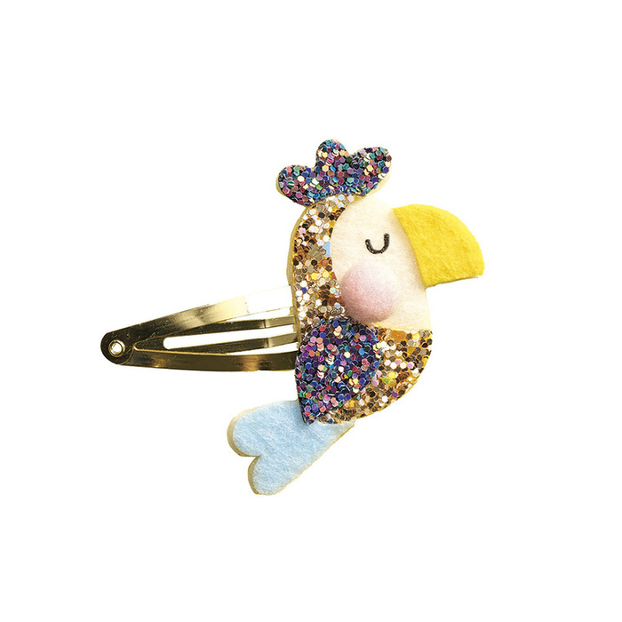 Zestaw kreatywny dla dzieci do tworzenia biżuterii Brokatowe spinki do włosów Egzotyczne zwierzęta Janod