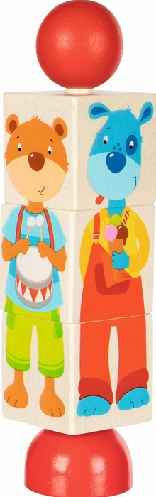 Układanka na paliku Rotujące zwierzęta Goki