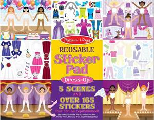 Książeczka z naklejkami wielokrotnego użytku Ubierz Tancerki Melissa & Doug
