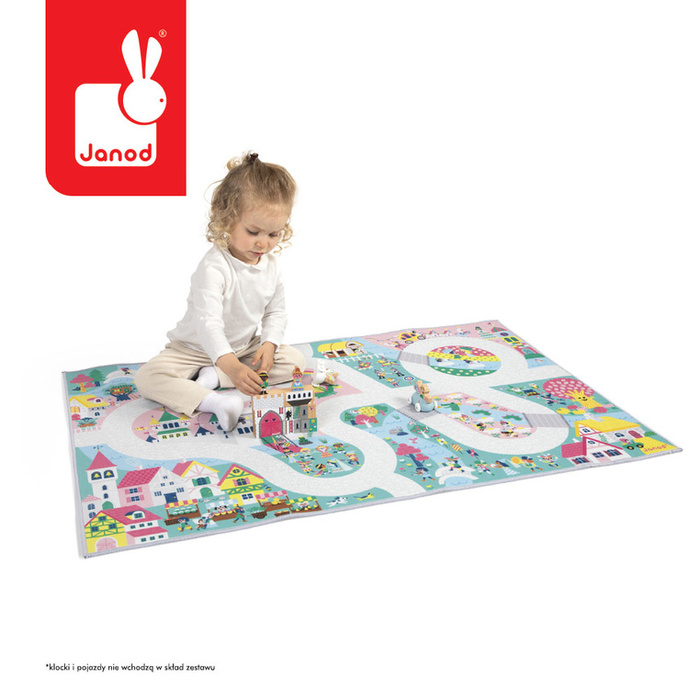 Mata dla dzieci do zabawy z drogą Zaczarowane królestwo Cross Roads Janod