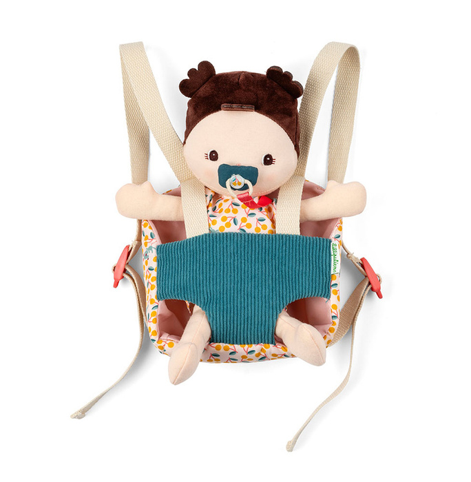 Lalka Jeanne w nosidełku Dzidziuś z akcesoriami 24 cm Lilliputiens