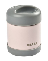 Pojemnik obiadowy Termos ze stali nierdzewnej z hermetycznym zamknięciem 300 ml dark mist light pink Beaba