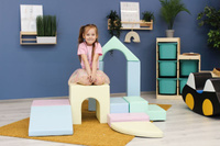 Duże klocki piankowe do wspinaczki i aktywnej zabawy dla dzieci zestaw pastelowy Creativity IGLU