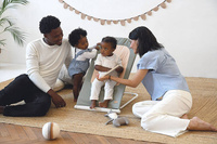 Leżaczek dla niemowlaka składany Eazy Relax Lichen Beaba