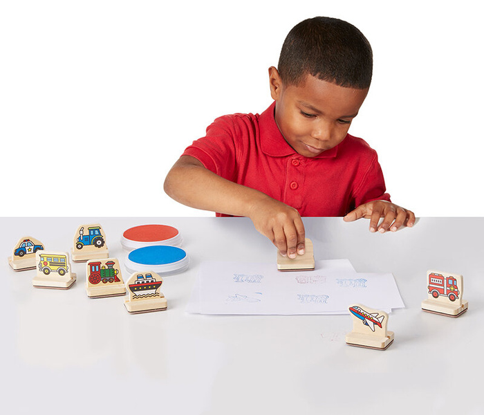 Mój pierwszy drewniany zestaw pieczątek Pojazdy Melissa and Doug 12391-MD 