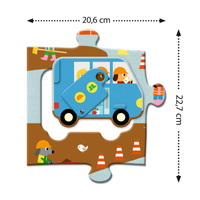 Puzzle kartonowe gigant Plac budowy Djeco