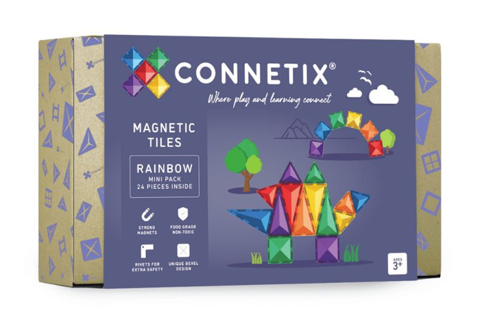 Klocki magnetyczne dla dzieci Rainbow Mini Pack 24 el Connetix