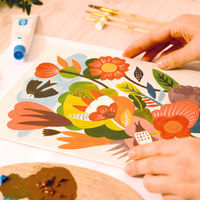 Atelier Grands Augustins Zestaw artystyczny dla dorosłych Ryby i ptaki na tle kwiatów Atelier 23 Djeco 