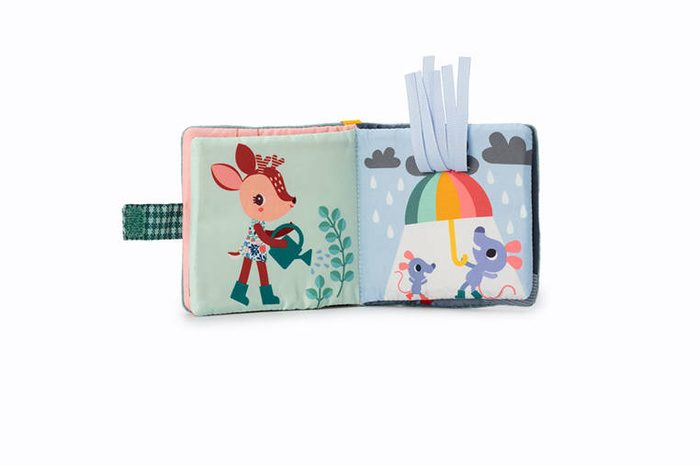 Miękka książeczka z mini gryzakiem wielofunkcyjna Smok Joe LILLIPUTIENS 