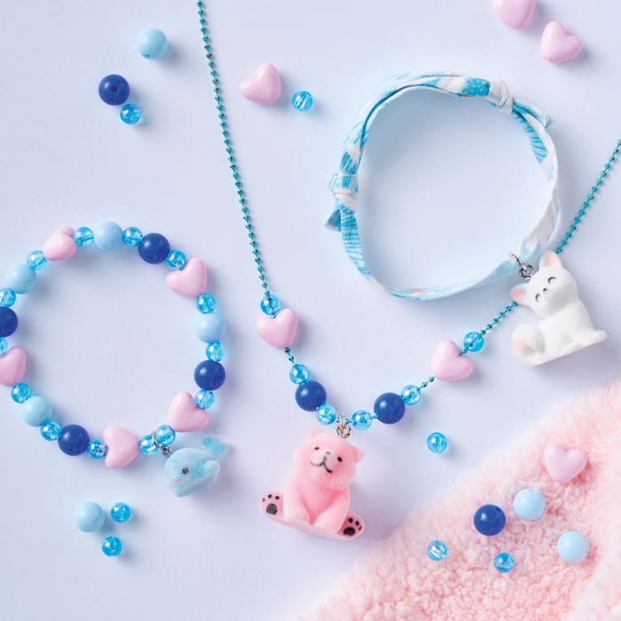 Zestaw kreatywny dla dzieci do tworzenia biżuterii z zawieszkami Małe zwierzątka Janod