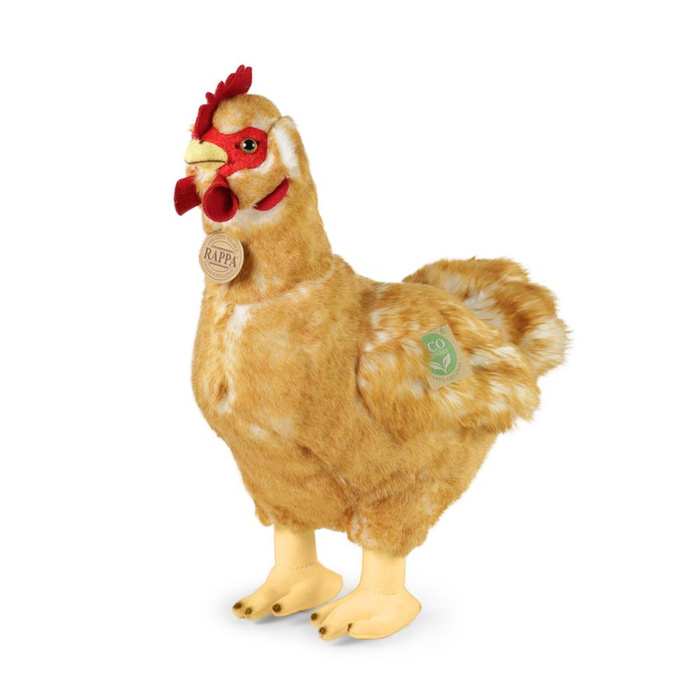 Pluszak dla dzieci kura z jajkiem 33 cm jasnobrązowa Rappa maskotki