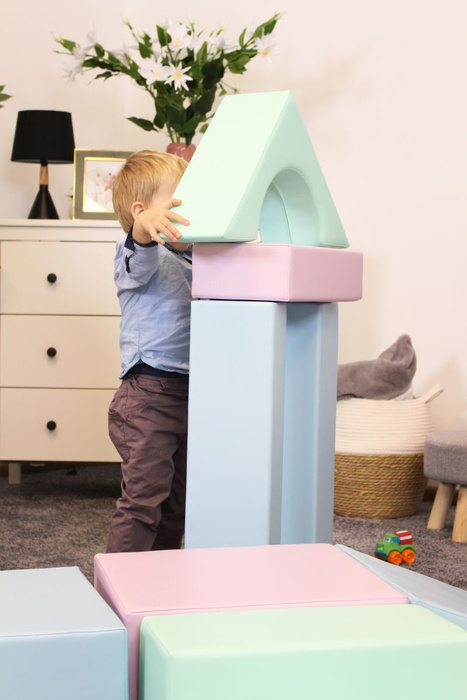 Duże klocki piankowe do wspinaczki i aktywnej zabawy dla dzieci zestaw pastelowy Creativity IGLU