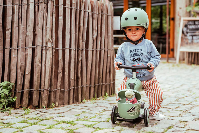 Highwaykick 1 Lifestyle 2w1 Jeździk i hulajnoga z zamykanym schowkiem 1-5 lat Green Lines SCOOTANDRIDE