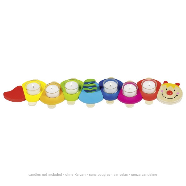 Tęczowa gąsienica na podgrzewacze