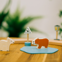 Kolejka drewniana pociąg ósemka Leśne zwierzęta Bigjigs Toys