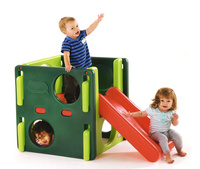 Little Tikes Małpi Gaj dla Maluchów Wytrzymały Plac Zabaw Zjeżdżalnia do aktywnej zabawy na powietrzu