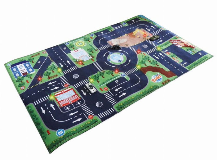 Miękka mata animacyjna Droga 72 x 120 cm i 3 autka Buki