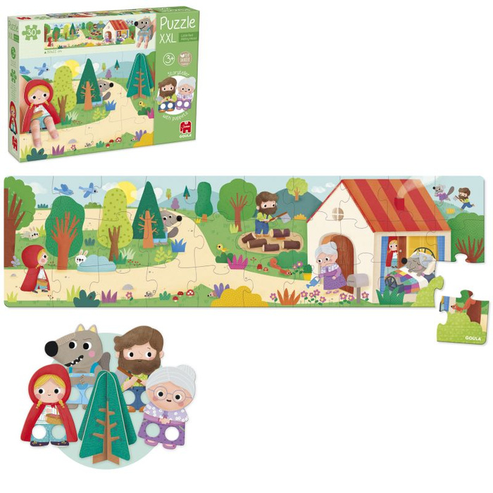 Wielkie puzzle XXL Czerwony kapturek Goula