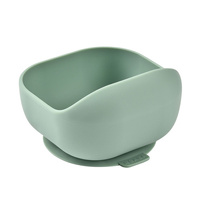 Miseczka dla dzieci silikonowa z przyssawką Sage green Beaba