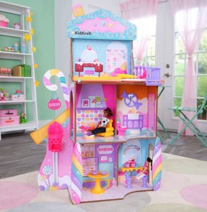 Trzypiętrowy domek dla lalek z drewna Candy Castle KidKraft