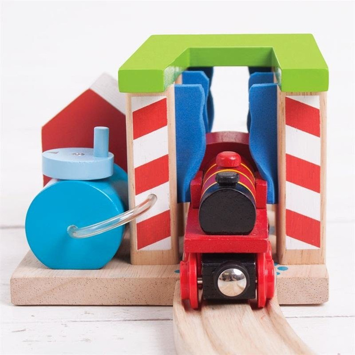 Kolorowa myjnia dla pociągów Bigjigs Rail