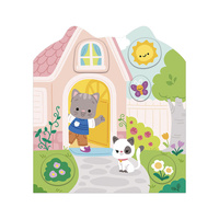 Książeczka do wyklejania z naklejkami Dom Janod