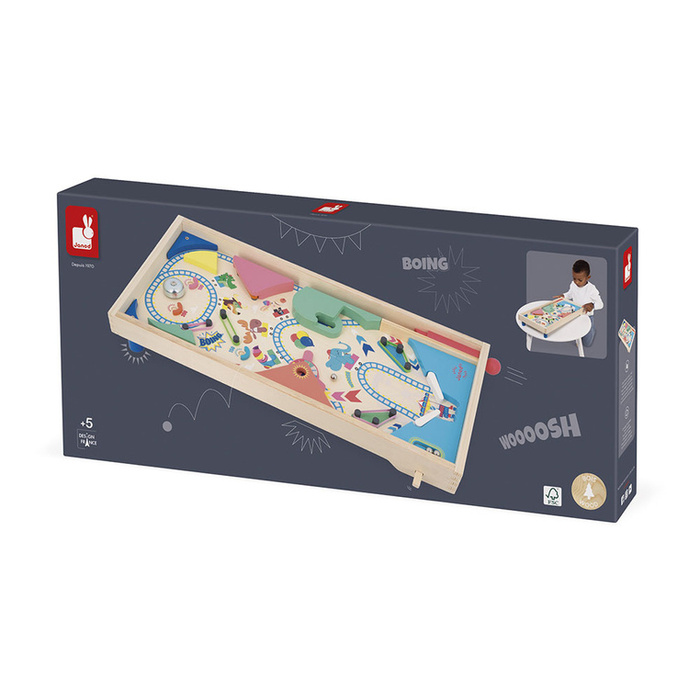 Pinball drewniana gra zręcznościowa Applepop Janod
