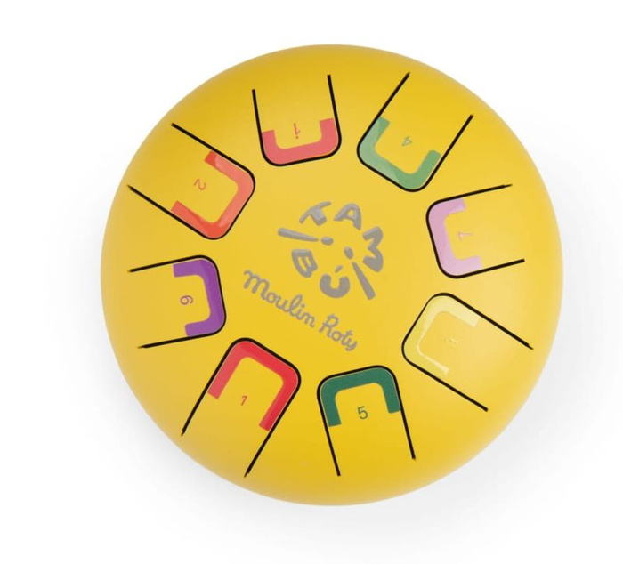 Bębenek językowy żółty Les Popipop Moulin Roty