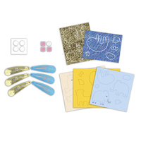 Zestaw kreatywny dla dzieci do tworzenia biżuterii Brokatowe spinki do włosów Egzotyczne zwierzęta Janod