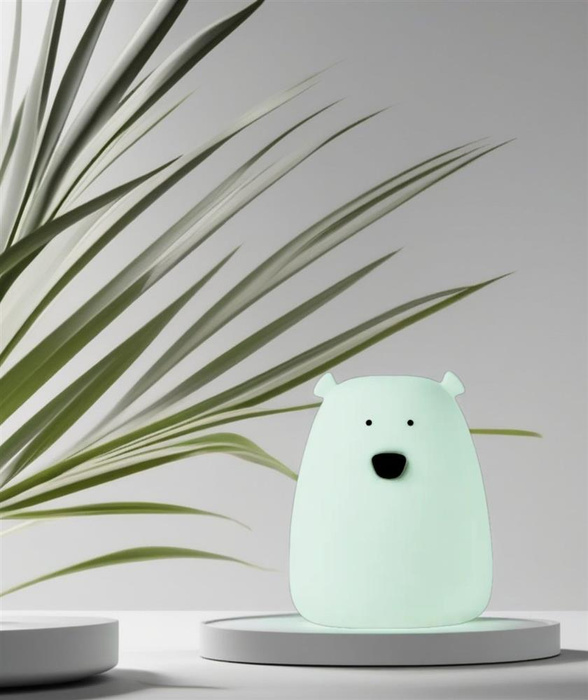 Lampki nocne dla dzieci Mini Miś w kolorze Biały i Arktyczna Zieleń 2 szt Rabbit & Friends