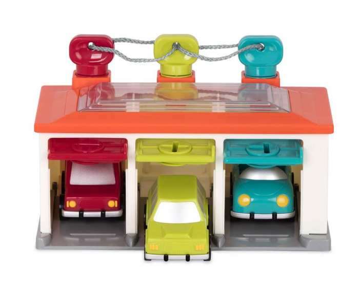 Kolorowy Garaż z 3 autkami i kluczami Battat